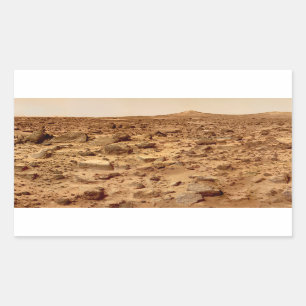 Felsfläche der Mars Rechteckiger Aufkleber