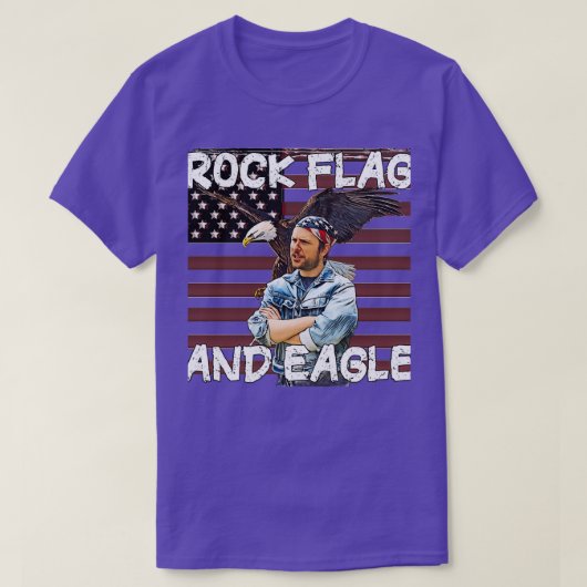 Felsflagge und Adler T-Shirt (Design vorne)