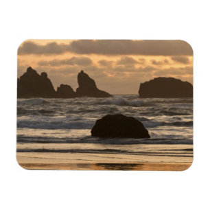 Felsformationen am Strand in Bandon, Oregon Magnet