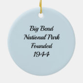 Felsformationen, große Biegungs-Nationalpark, TX Keramik Ornament (Hinten)