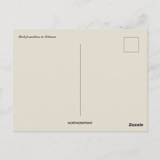 Felsformationen im Libanon Postkarte (Rückseite)