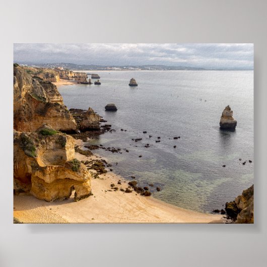 Felsformationen in Algarve Poster (Vorne)
