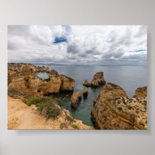 Felsformationen in Algarve Poster