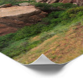 Felsformationen und -bereiche rund um Rote Felsen Poster (Ecke)