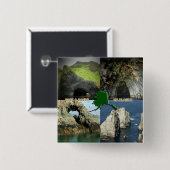 Felsformationen und Höhlen in Alaska Collage Button (Vorne & Hinten)