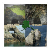 Felsformationen und Höhlen in Alaska Collage Fliese (Vorderseite)