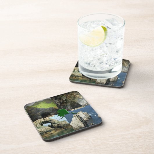 Felsformationen und Höhlen in Alaska Collage Getränkeuntersetzer (Rechte Seite)