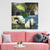 Felsformationen und Höhlen in Alaska Collage Leinwanddruck (Insitu (Wohnzimmer))