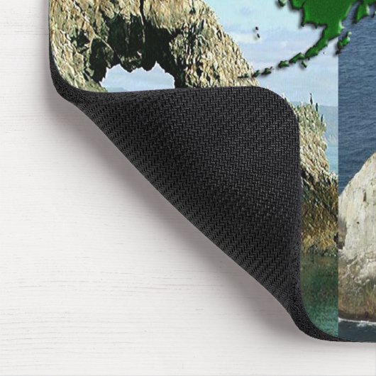 Felsformationen und Höhlen in Alaska Collage Mousepad (Ecke)