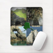 Felsformationen und Höhlen in Alaska Collage Mousepad (Mit Mouse)