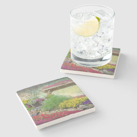 Felsgarten mit Trellis Steinuntersetzer (Seitenansicht)