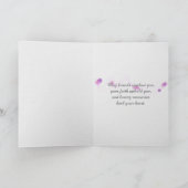 Felsgarten mit Wasserfällen Beileid Karte (Innenseite)