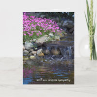 Felsgarten mit Wasserfällen Beileid