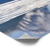 Felsgebirge, die im Maligner See reflektieren Poster (Ecke)