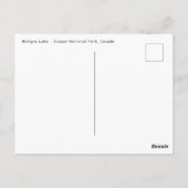 Felsgebirge, die in Maligne Lake reflektieren Postkarte (Rückseite)