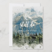 Felsgebirge Tannenbäume, die wir noch immer tun Einladung (Vorderseite)