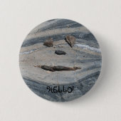 Felsgesicht sagt Hallo! Button (Vorderseite)