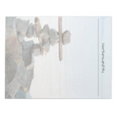 Felsgestapel am Strand. Foto bei Hao zhang Notizblock (Vorderseite)