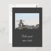 Felsgestapel am Strand. Foto bei Hao zhang Postkarte (Vorne/Hinten)