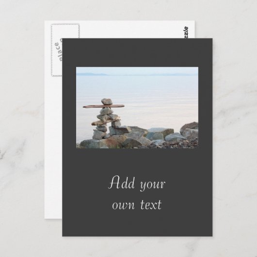 Felsgestapel am Strand. Foto bei Hao zhang Postkarte (Vorne/Hinten)