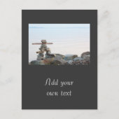 Felsgestapel am Strand. Foto bei Hao zhang Postkarte (Vorderseite)