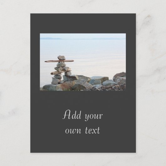 Felsgestapel am Strand. Foto bei Hao zhang Postkarte (Vorderseite)