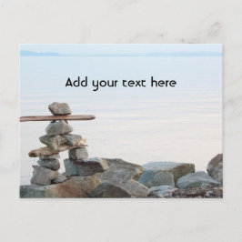 Felsgestapel am Strand. Foto bei Hao zhang Postkarte