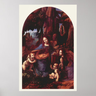 Felsgrottenmadonna von Leonardo da Vinci Poster