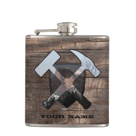 Felshammer-Schild des Geologen - Halbkuppel Flachmann