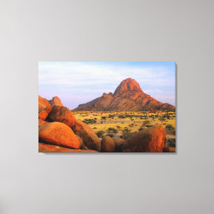 Felsige Ausläufer und Ebene, Spitzkoppe, Erongo Leinwanddruck
