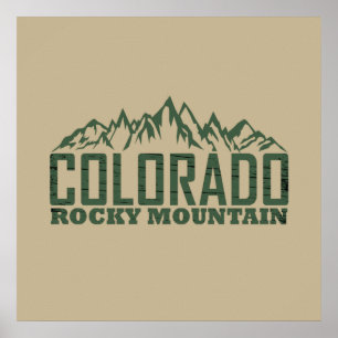 Felsige Berge Colorado Poster