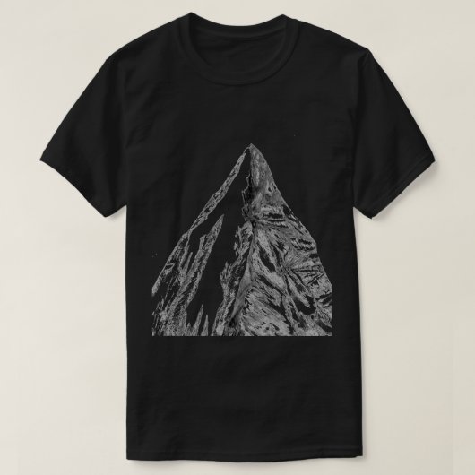 Felsige Bergspitze T-Shirt-Schwarz T-Shirt (Design vorne)