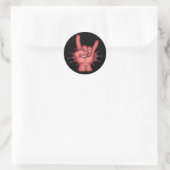 Felsige Felsen-Hand Runder Aufkleber (Tasche)