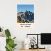 Felsige Gipfel der französischen Alpen Poster (Heimbüro)