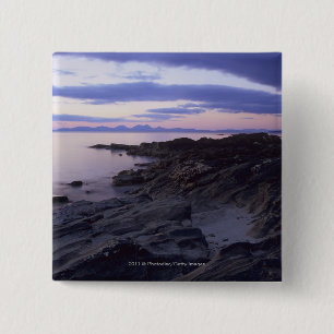 Felsige Küste am Sonnenuntergang in Kintyre, Button