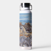 Felsige Küste von Monterey Trinkflasche (Rückseite)
