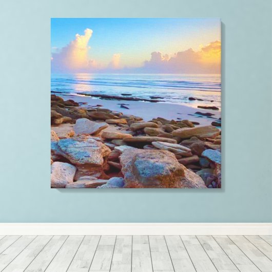 Felsige Küstenküste Ozean Leinwand (Insitu (Holzboden))