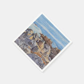 Felsige Küstenlinie von Monterey Serviette (Ecke)
