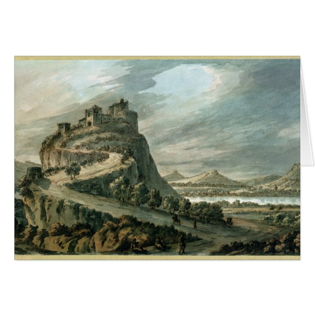Felsige Landschaft mit Schloss (Vorderseite (Horizontal))