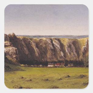 Felsige Landschaft nahe Flagey Quadratischer Aufkleber