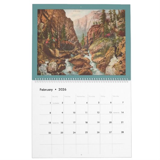 Felsige Mountain Viewen über die großartige Kalender (Feb 2026)