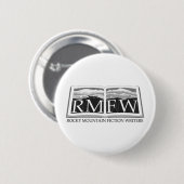 Felsiger GebirgsFiktions-Verfasser-Logo-Abnutzung Button (Vorne & Hinten)