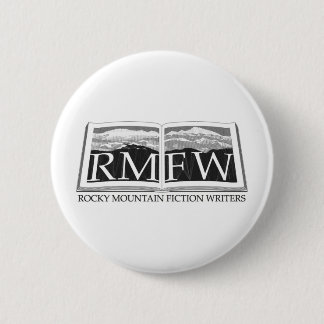 Felsiger GebirgsFiktions-Verfasser-Logo-Abnutzung Button
