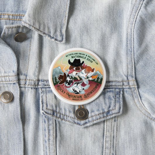 Felsiger GebirgsShow-down - Logo-Knopf Button (Beispiel)