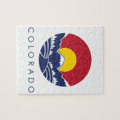 Felsiger GebirgsStaats-Flagge Colorados Puzzle (Horizontal)