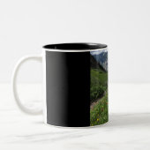 Felsiger GebirgsWildblumen Zweifarbige Tasse (Links)