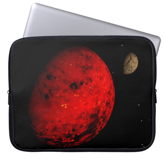 Felsiger Mond des roten Planeten Laptopschutzhülle (Vorderseite)