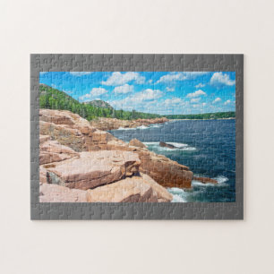 Felsiger Sommer-Meerblickacadia-Nationalpark Maine Puzzle
