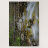 Felsiger Waldnebenfluß mit Bewegungszitternwasser Puzzle (Vertikal)