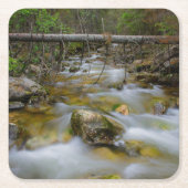 Felsiger Waldnebenfluss-Untersetzer Rechteckiger Pappuntersetzer (Vorderseite)